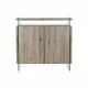 Sideboard DKD Home Decor Natural MDF Tempered Glass (120 x 44 x 120 cm)