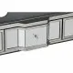 Mueble de TV DKD Home Decor Plateado 112 x 45 x 50 cm