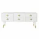 Mueble de TV DKD Home Decor Blanco Dorado Abeto Madera MDF 120 x 42 x 54 cm