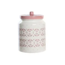 Tin DKD Home Decor 15,5 x 15,5 x 21 cm Pink White Dolomite