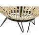 Lámpara de mesa DKD Home Decor Negro Metal Marrón Bambú (36 x 36 x 37 cm)