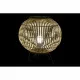 Lámpara de mesa DKD Home Decor Negro Metal Marrón Bambú (36 x 36 x 37 cm)