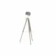 Lámpara de Pie DKD Home Decor Metal Madera Plata Marrón claro Trípode (66 x 66 x 142 cm)