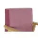 Armchair DKD Home Decor Pink Polyester MDF Wood (61 x 63 x 77 cm)