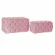 Banqueta DKD Home Decor   Rosa Poliéster Terciopelo Madera MDF (88 x 53 x 47,76 cm)