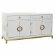 Sideboard DKD Home Decor Kamakura White Golden Metal Poplar 150 x 50 x 80 cm (150 x 50 x 80 cm)