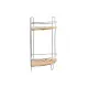 Estantería de Esquina DKD Home Decor Natural Bambú Metal cromado inoxidable 2 Estantes 19,5 x 19,5 x 36,5 cm
