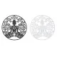 Wall Decoration DKD Home Decor 100 x 1 x 100 cm Black Buddha White Oriental (2 Units)