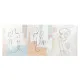 Cuadro DKD Home Decor 80 x 3,7 x 100 cm Abstracto Moderno (3 Piezas)