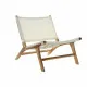 Sillón DKD Home Decor Blanco PVC Teca (65 x 80 x 68 cm)