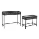 Set de Maceteros Home ESPRIT Negro Metal 70 x 25 x 60 cm