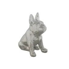 Figura Decorativa Home ESPRIT Plateado Perro 28 x 17 x 33 cm