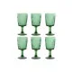 Set of cups Home ESPRIT Green Crystal 285 ml (6 Units)