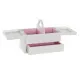 Caja-Joyero DKD Home Decor 16 x 17 x 28 cm Blanco Rosa claro Madera MDF