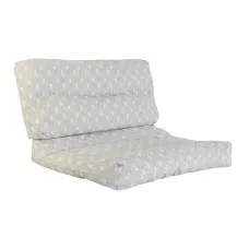 Cushion DKD Home Decor Floor White Green Light grey Bamboo Aluminium 120 x 80 x 16 cm