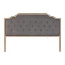 Headboard DKD Home Decor Dark grey Rubber wood 160 x 10 x 120 cm