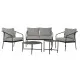 Table Set, Desk and 2 Chairs Home ESPRIT Steel 121 x 70 x 75 cm