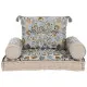 Garden sofa DKD Home Decor Blue Beige 90 x 55 x 18 cm