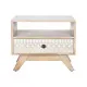 Mesita de Noche DKD Home Decor Blanco Natural Madera de mango 55 x 35 x 45 cm