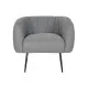 Sillón DKD Home Decor Negro Gris Espuma Madera Metal 81 x 75 x 73 cm
