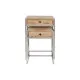 Juego de 2 mesas Home ESPRIT Marrón Plateado Natural Acero Madera de mango 45,5 x 41 x 66,5 cm