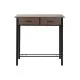 Conjunto de Mesa con 2 Sillas DKD Home Decor Marrón Negro Metal Madera MDF 80 x 50 x 84 cm
