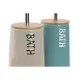 Toilet Brush Home ESPRIT Beige Turquoise Bamboo Stainless steel Dolomite 12,2 x 12,2 x 35,2 cm (2 Units)
