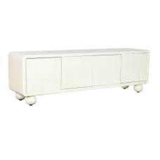 TV furniture DKD Home Decor White MDF Wood 160 x 37 x 50 cm