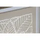 Lienzo Home ESPRIT Blanco Beige Hoja de planta Urbano 50 x 4 x 60 cm (2 Unidades)