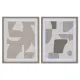 Canvas Home ESPRIT Beige Grey Abstract Modern 40 x 3 x 50 cm (2 Units)