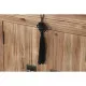 Mesita de Noche Home ESPRIT Negro Natural Madera de abeto Madera MDF 45 x 34 x 66 cm