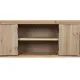 Mueble de TV Home ESPRIT Negro Natural Abeto Madera MDF 130 x 24 x 51 cm