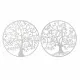Wall Decoration DKD Home Decor White Multicolour Tree Cottage 99 x 1 x 99 cm (2 Units)