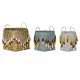 Juego de Cestas DKD Home Decor Multicolor Bambú Flecos Boho 3 Piezas