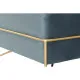 Bench DKD Home Decor   Foam Blue Golden Metal Polyester Velvet MDF Wood (80 x 80 x 42 cm)