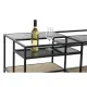 Mesa de Centro DKD Home Decor 8424001787234 Negro Multicolor Natural Madera Metal Espejo 120 x 60 x 50 cm