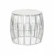 Side table DKD Home Decor White Marble Iron Silver (46 x 46 x 41 cm)