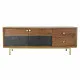 Mueble de TV DKD Home Decor Marrón Negro Acacia (130 x 42 x 49 cm)