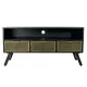 Mueble de TV DKD Home Decor Negro Metal Dorado (125 x 41 x 62 cm)