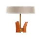 Desk Lamp DKD Home Decor Brown Beige Polyester Wood 220 V 50 W
