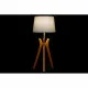 Desk Lamp DKD Home Decor Brown Beige Polyester Wood 220 V 50 W