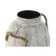 Jarrón Home ESPRIT Blanco Metal Cuerda 20 x 20 x 33 cm