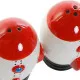 Salt Shaker with Lid DKD Home Decor White Red Dolomite 6,5 x 7 x 9 cm (2 pcs)