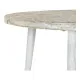 Mesa auxiliar DKD Home Decor 8424001820115 75 x 75 x 50 cm Dorado Metal Blanco Madera de mango (75 x 75 x 50 cm)