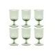 Set de Copas Home ESPRIT Verde Cristal 300 ml 8 x 8 x 14 cm (6 Unidades)