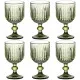 Set de Copas Home ESPRIT Verde Cristal 8 x 8 x 14,5 cm (6 Unidades)