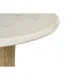 Side table Home ESPRIT White Natural Marble Teak 90 x 90 x 114 cm