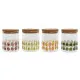Tin Home ESPRIT Yellow Green Natural Cork Silicone Borosilicate Glass Shabby Chic 700 ml (4 Units)