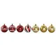 Bolas de Navidad Home ESPRIT Rojo Dorado PVC 25 x 6 x 25 cm (16 Piezas)