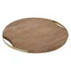 Tabla de cortar Home ESPRIT Dorado Natural Metal Acacia 32,3 x 31,3 x 1,4 cm